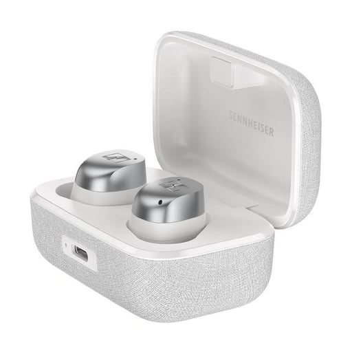 Sennheiser MOMENTUM True Wireless 4 | Écouteurs intra-auriculaires - Sans fil - Réduction adaptative du bruit - Blanc/Argent | Sonxplus Victoriaville