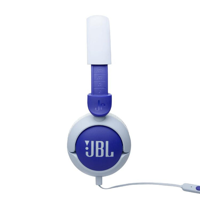 JBL JR320 | Écouteurs filaires circum-auriculaires pour enfant - JBL Safe Sound - Microphone - Bleu | SONXPLUS Victoriaville