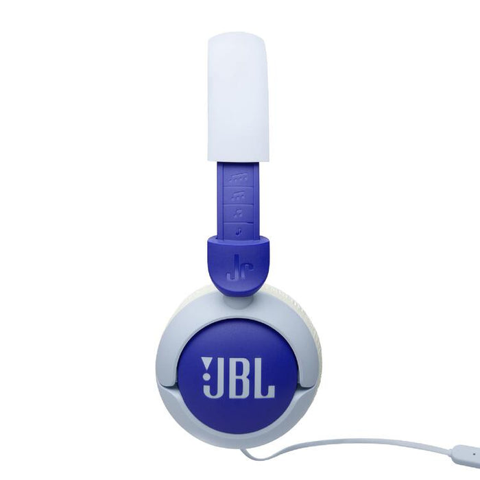 JBL JR320 | Écouteurs filaires circum-auriculaires pour enfant - JBL Safe Sound - Microphone - Bleu | SONXPLUS Victoriaville