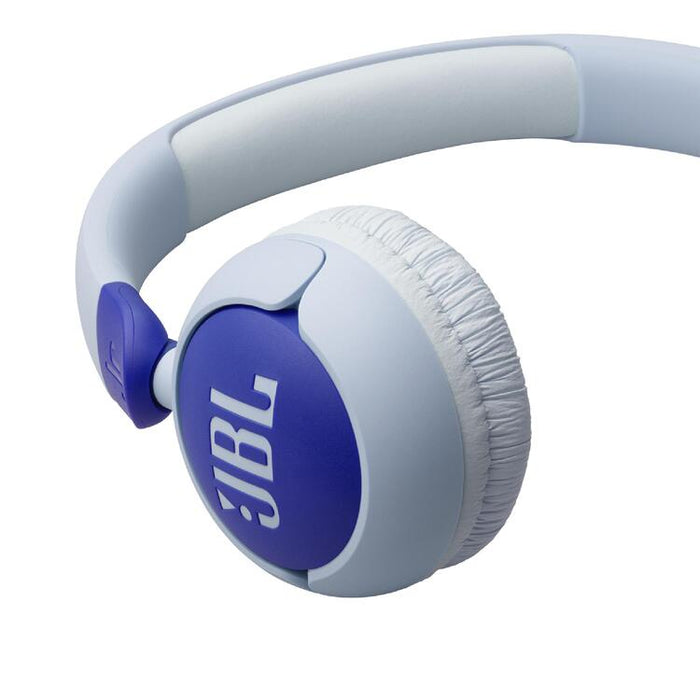 JBL JR320 | Écouteurs filaires circum-auriculaires pour enfant - JBL Safe Sound - Microphone - Bleu | SONXPLUS Victoriaville