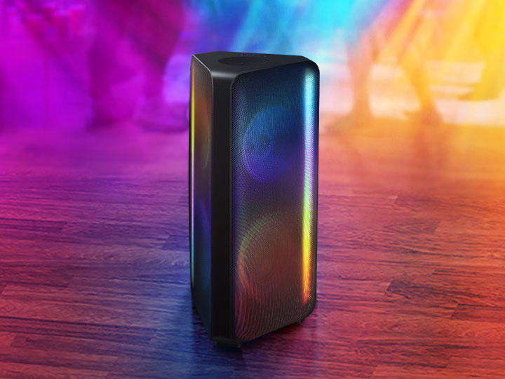 Samsung MX-ST40B | Powerful portable speaker - Sound tower - Bluetooth - 160W - Bidirectional - LED lights - Multiple Bluetooth connection - Black-Sonxplus Victo/Thetford