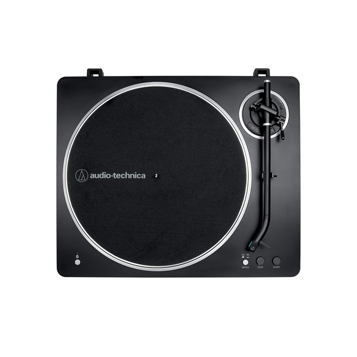 Audio-Technica AT-LP70XBTBS | Table tournante Stéréo - Sans fil - Bluetooth - Entraînement par courroie - Entièrement automatique - Noir/Argent | 03 | Sonxplus Victoriaville