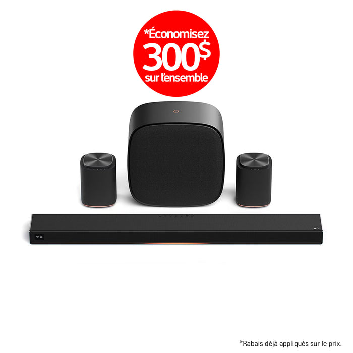 LG Sound Suite | Immersive suite 5 Pro - Barre de son H7 +2 M5 + W7 | 01 | Sonxplus Victoriaville