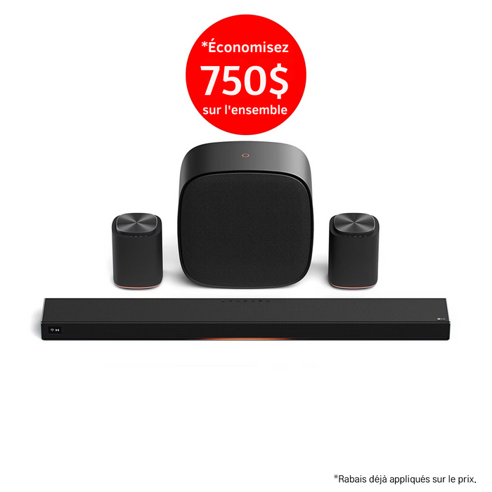 LG Sound Suite | Immersive suite 5 Pro - Barre de son H7 +2 M5 + W7 | 01 | Sonxplus Victoriaville