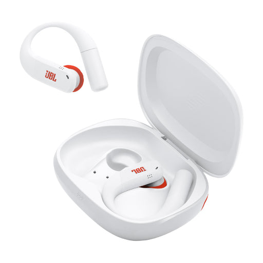 JBL Endurance Peak 4 | In-Ear Headphones - TwistLock  - White/Orange | 02 | Sonxplus Victoriaville