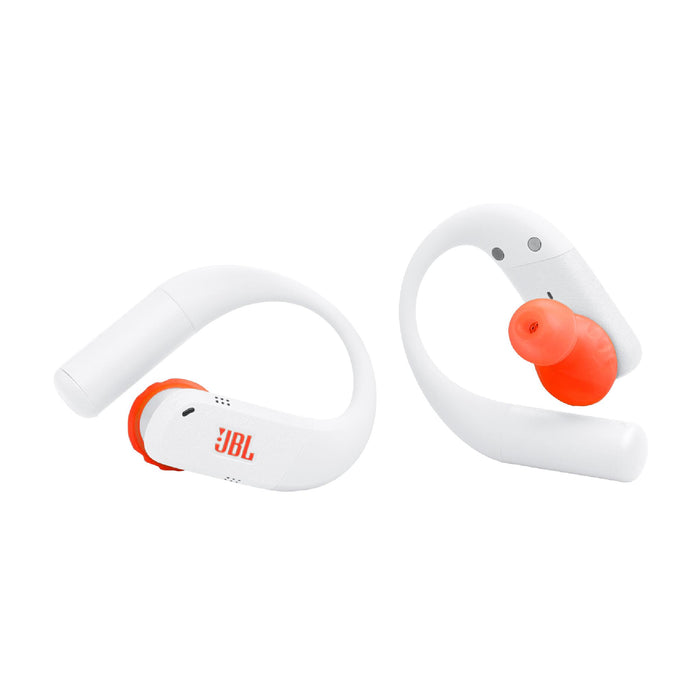 JBL Endurance Peak 4 | In-Ear Headphones - TwistLock  - White/Orange | 03 | Sonxplus Victoriaville