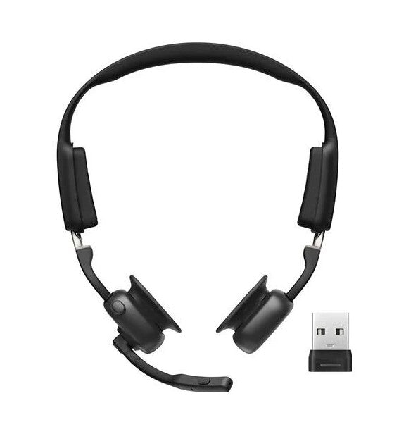Shokz OpenMeet USB-A | Bluetooth Stereo Headset - 15 Hours Battery Life - Black | SONXPLUS Victoriaville