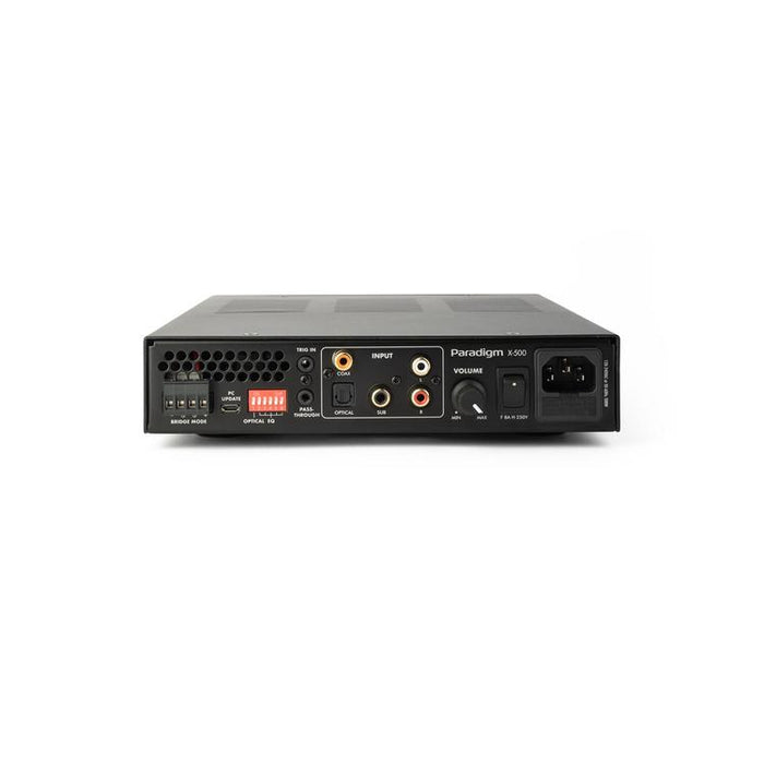 Paradigm X-500 | Amplificateur stéréo - 2 canaux ou monocanal ponté - Jusqu’à 500 watts de puissance - Mince - Noir-Sonxplus Victo/Thetford