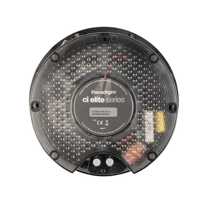 Paradigm CI Elite E80-R V2 | 8" in-ceiling loudspeaker - SHOCK-MOUNT - Black - White surface ready to paint - Unité-Sonxplus Victo/Thetford