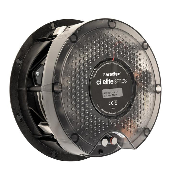 Paradigm CI Elite E80-R V2 | 8" in-ceiling loudspeaker - SHOCK-MOUNT - Black - White surface ready to paint - Unité-Sonxplus Victo/Thetford