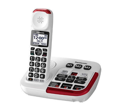 Panasonic KX-TGM470W | Cordless phone - 1 handset - Answering machine - Amplified 2X - White-Sonxplus Victo/Thetford