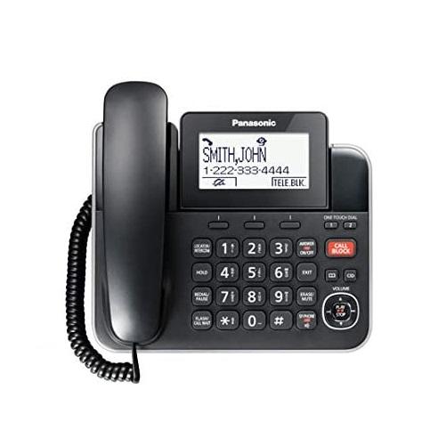 Panasonic KXTGF872B | Combo cordless phone - 1 fixed handset and 2 cordless handsets - Answering machine - Black-Sonxplus Victo/Thetford