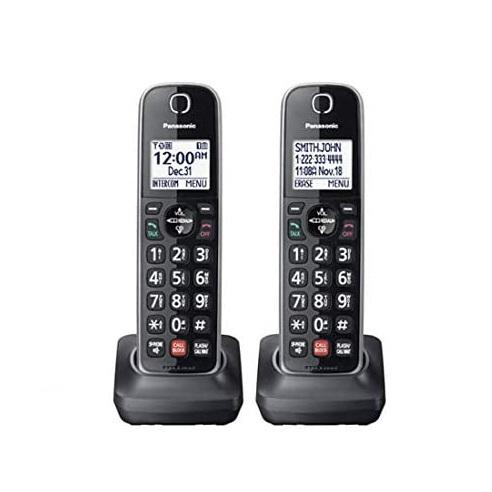 Panasonic KXTGF872B | Combo cordless phone - 1 fixed handset and 2 cordless handsets - Answering machine - Black-Sonxplus Victo/Thetford